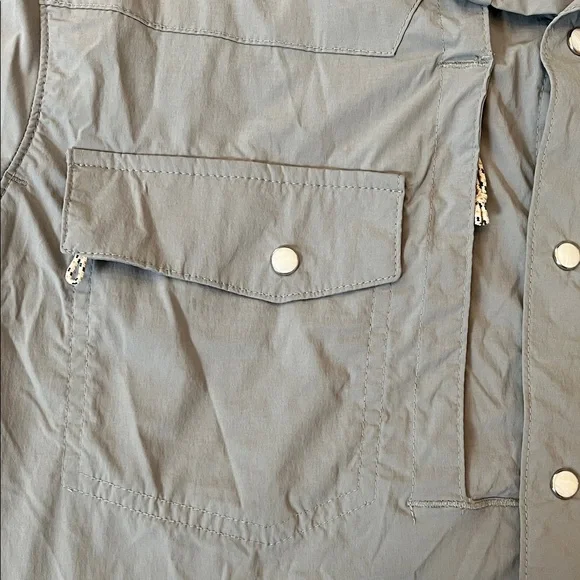 Magellan Outdoors Men's Gray Button Down Shirt - Picture 3 of 5